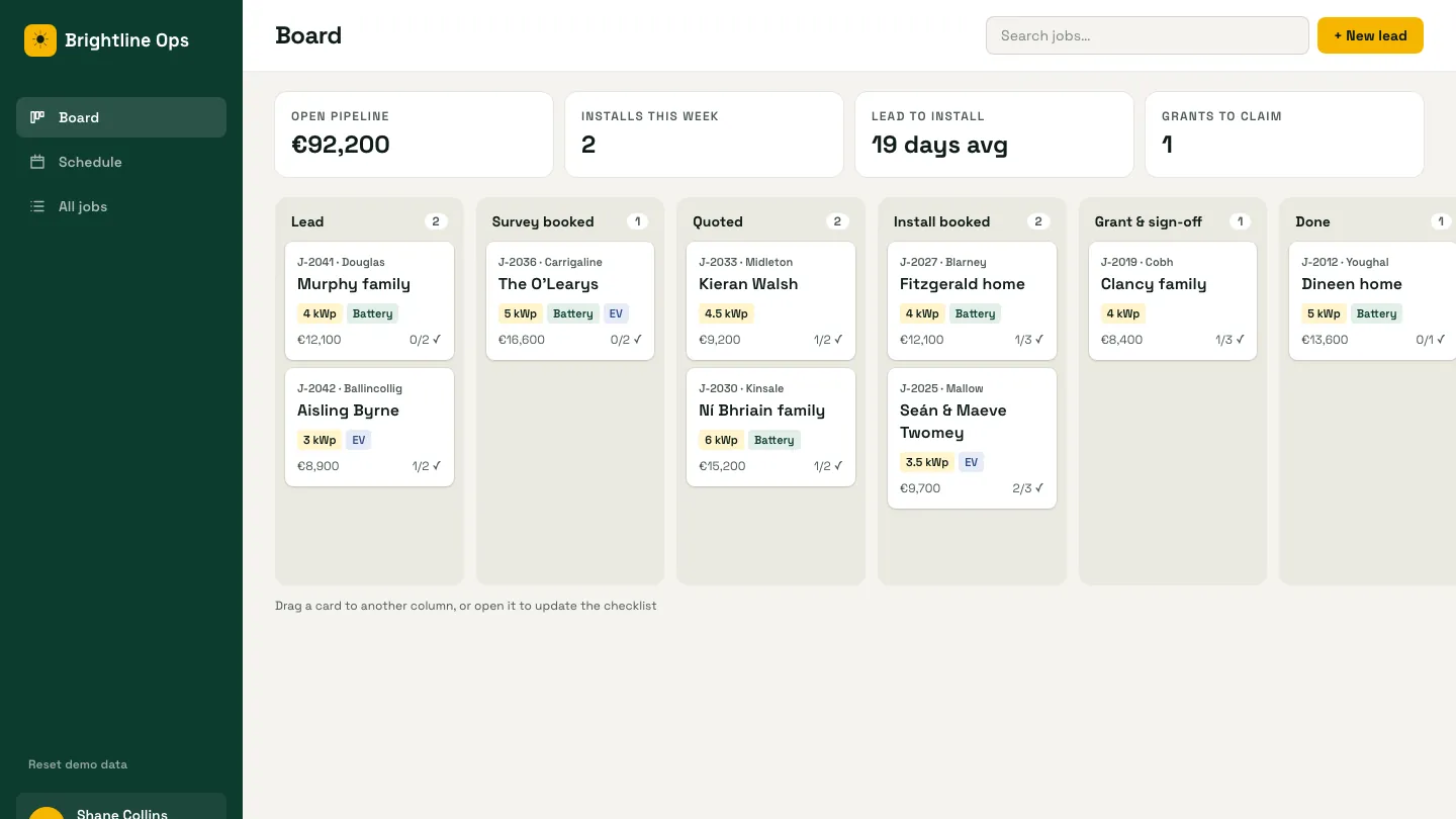 Brightline Ops board demo